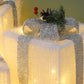 3PCS Christmas Lighted Gift Boxes With 8 Modes For Holiday Indoor Outdoor Decorations