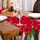 Christmas Table Runner Xmas Trees Tablecloth Cover For Kitchen Dinner Party