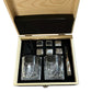 Whiskey Glass Set for Men Stainless Steel Tumblers with Whiskey Stones and Wooden Box