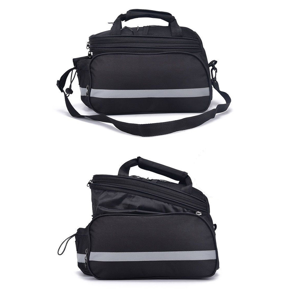 Bicycle Rear Seat Bag Bike Rack Bag Cycle Luggage Carrier Expandable Trunk Bag with Rain Cover