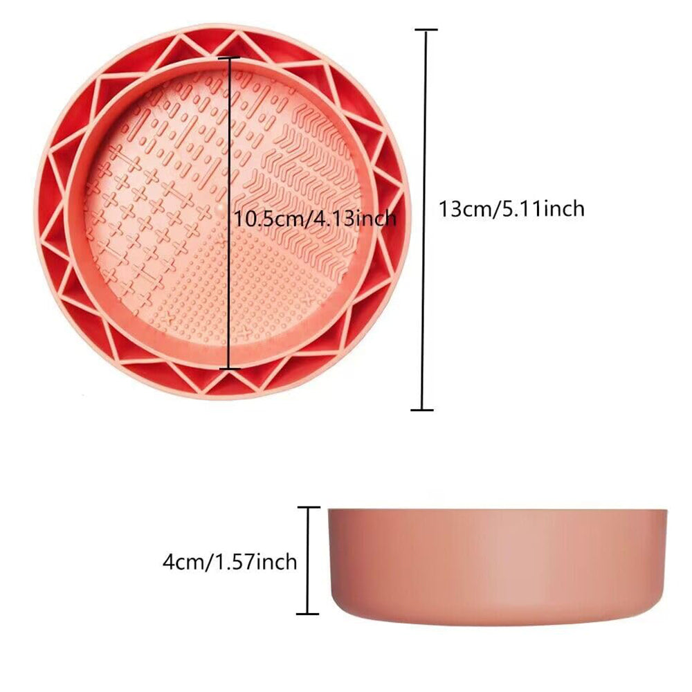 2Pcs Makeup Brush Cleaning Bowl
