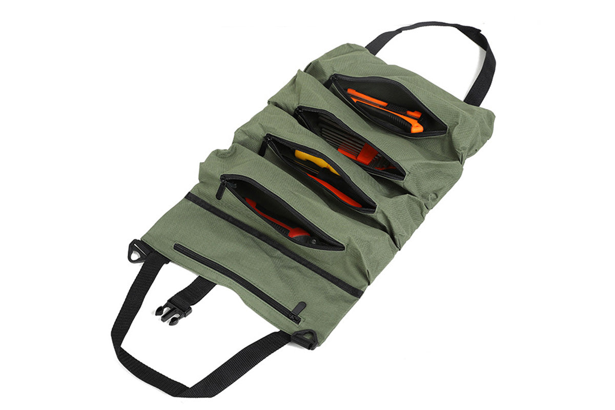 5 Pockets Tool Roll Organizer Bag Oxford Cloth Storage for Mechanics