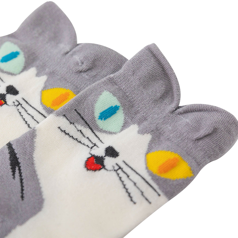 4 Pairs of Cotton Cat Patterns Socks