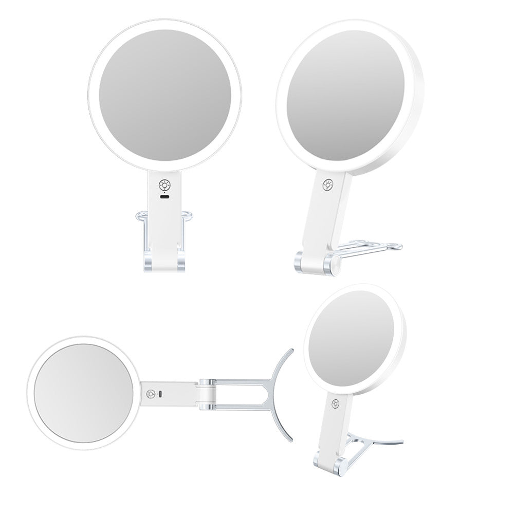 30X Lighted Portable Makeup Mirror Magnifying With Light Hanging Handheld Mirror