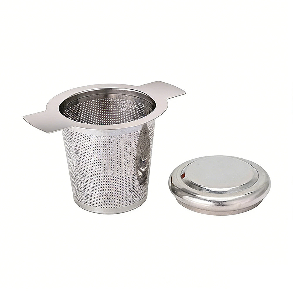 Stainless Steel Tea Strainer with Handles and Lid Fine Mesh Tea Infuser