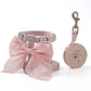 Adjustable Anti Escape Cat Harness Leash with Large Bow