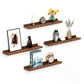 2X Wooden Wall Mounted Vinyl Record CD Storage and Display Shelf
