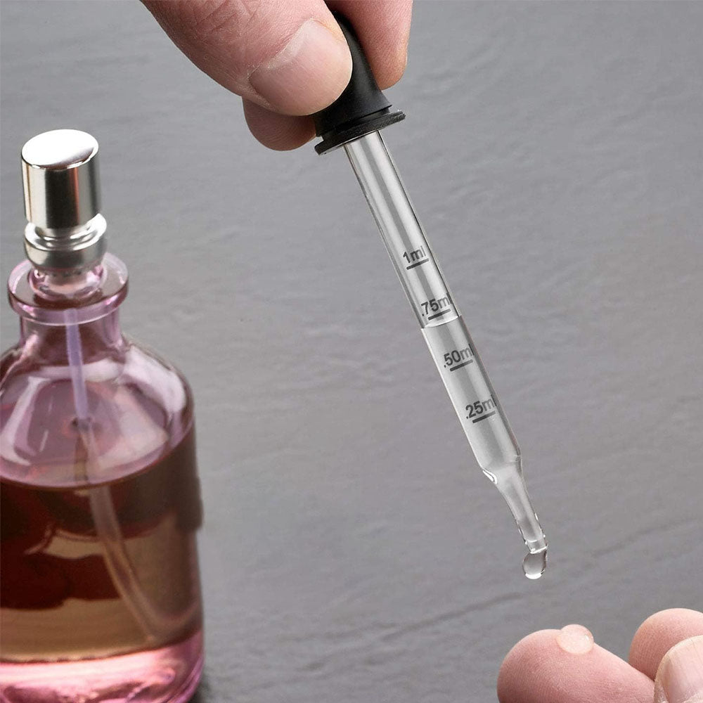 20Pcs 1ML Calibrated Medicine Droppers Glass Dropper Liquid Pipette