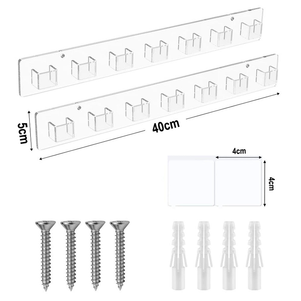 2Pcs Sunglasses Rack Wall Clear Acrylic Wall Mount Glasses Holder Glasses Storage