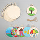 10Pcs Wooden Round Bauble Blank Christmas Tree Hanging Ornament DIY Craft