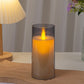 3 Pack Flameless LED Candles Warm White Dancing Wick Battery Operated Wedding Decor