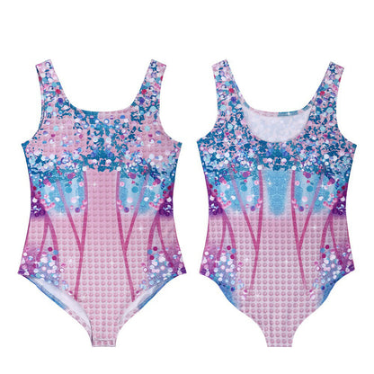 Taylor Swift Performance Inspired Costume Girls One-Piece Swimsuit Set