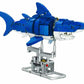Mechanical Shark with Display Stand Sea Fish Building Block Toy for Home Decor
