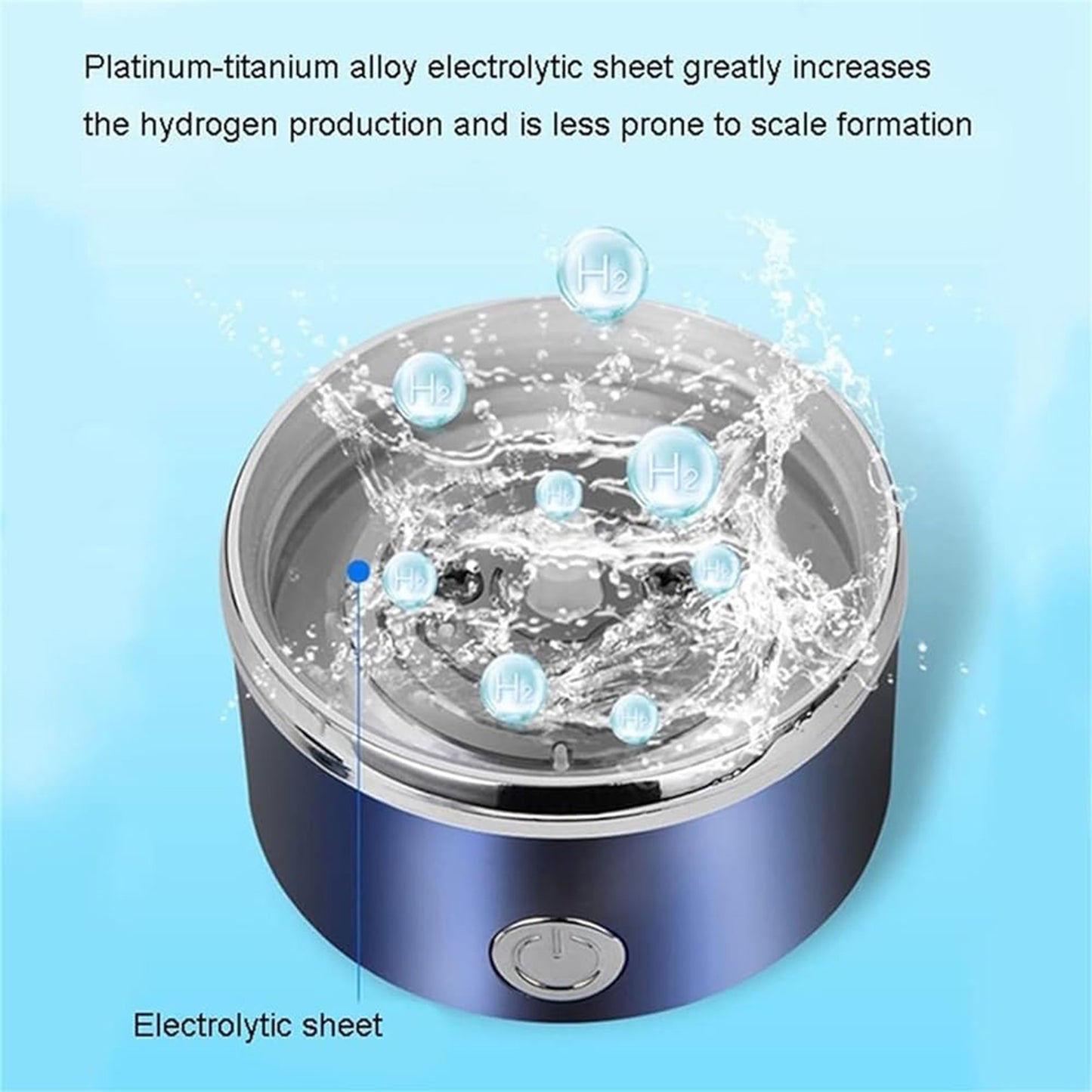 400ml Hydrogen-rich Water Ionizer Generator Bottle Cup USB Portable Mug