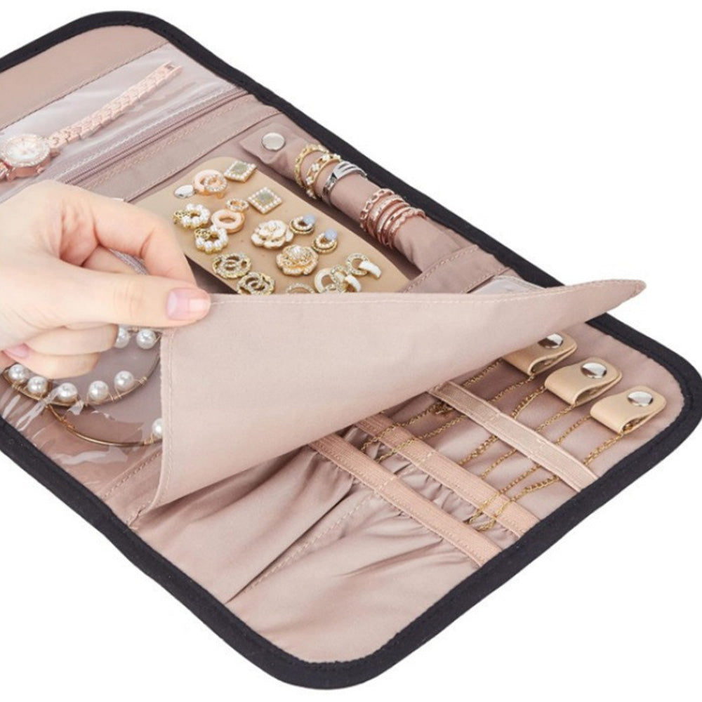 Foldable Roll Up Earring and Jewelry Organizer Travel Bags