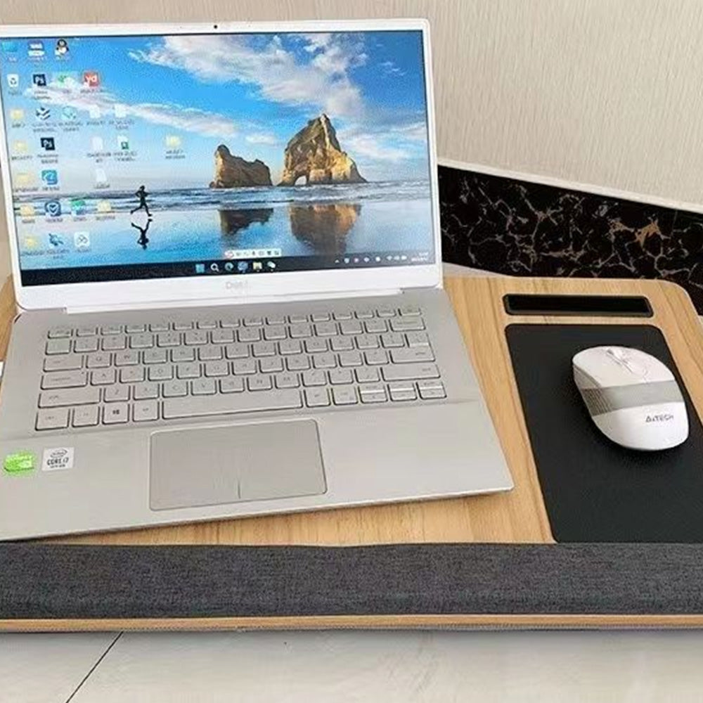 Lap Desk Laptop Stand with Tablet Phone Holder for Home Bed Sof