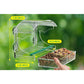 Window Bird Feeder with 4 Strong Suction Cups and Detachable Seed Tray for Small Birds