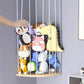 Stuffed Animal Storage Wood Corner Cage Plush Toys Holder With Star Pattern