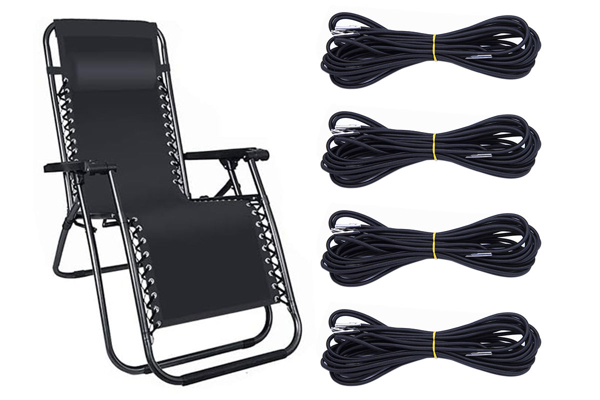 Heavy Duty Bungee Cord Set Replacement Elastic Ropes for Lounge Chairs Folding Beds
