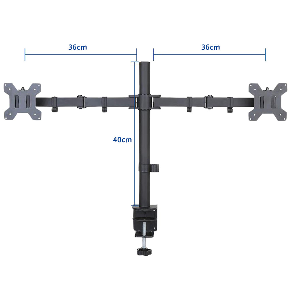 Arm Desk Mount Dual TV Screen Monitor Holder Bracket