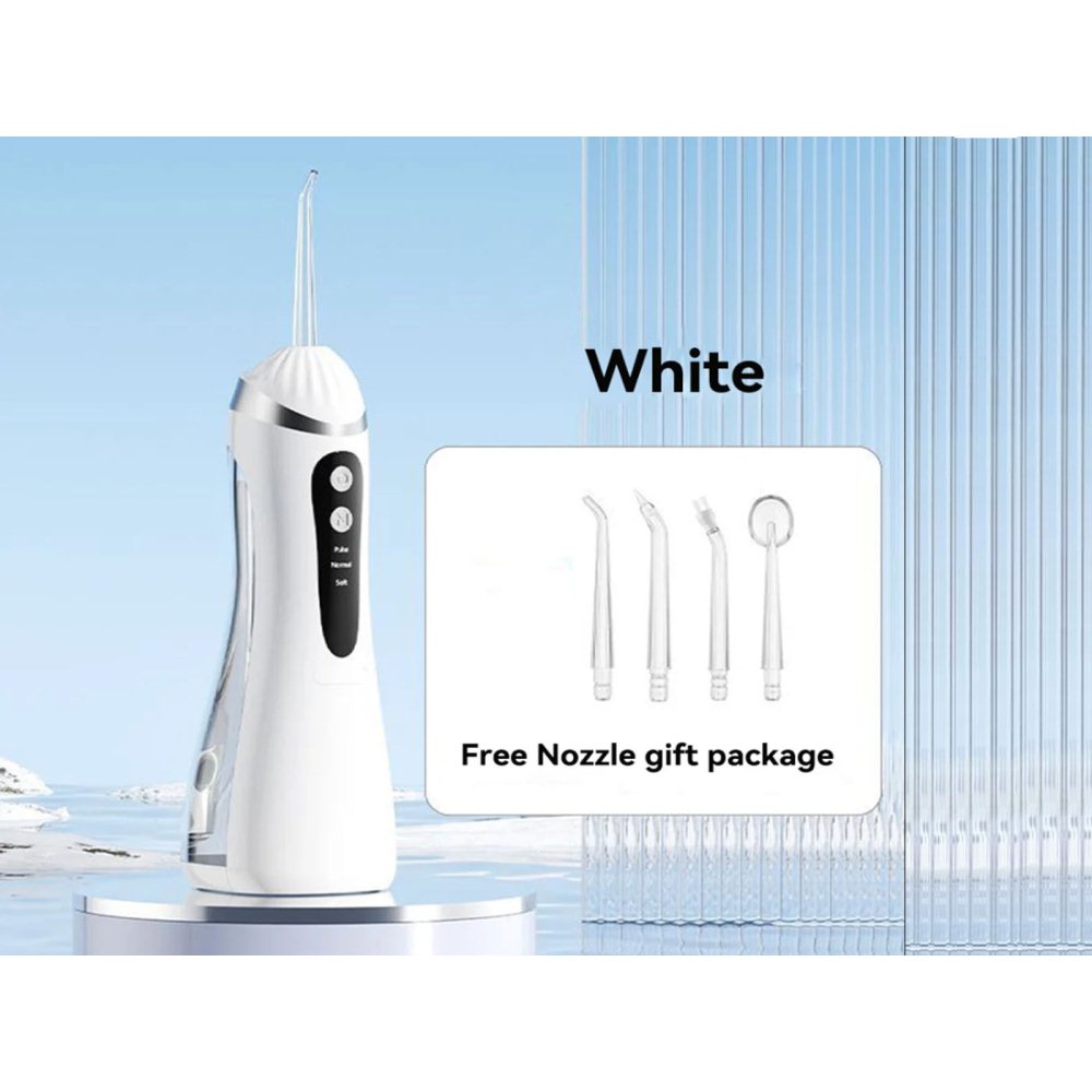 Portable Rechargeable Water Dental Flosser for Teeth Cleaning with 4 Tips