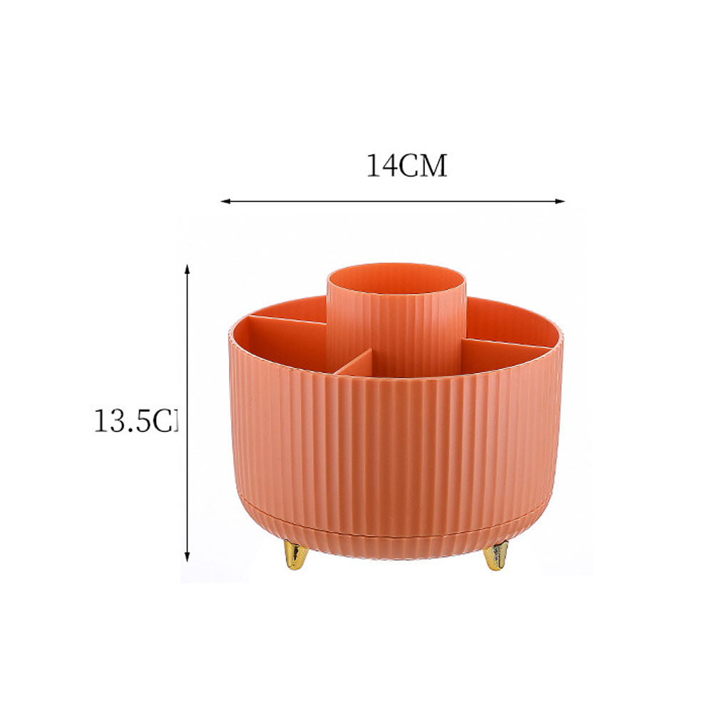 360 Degree Rotating Desk Pen Organizer with 5 Compartments