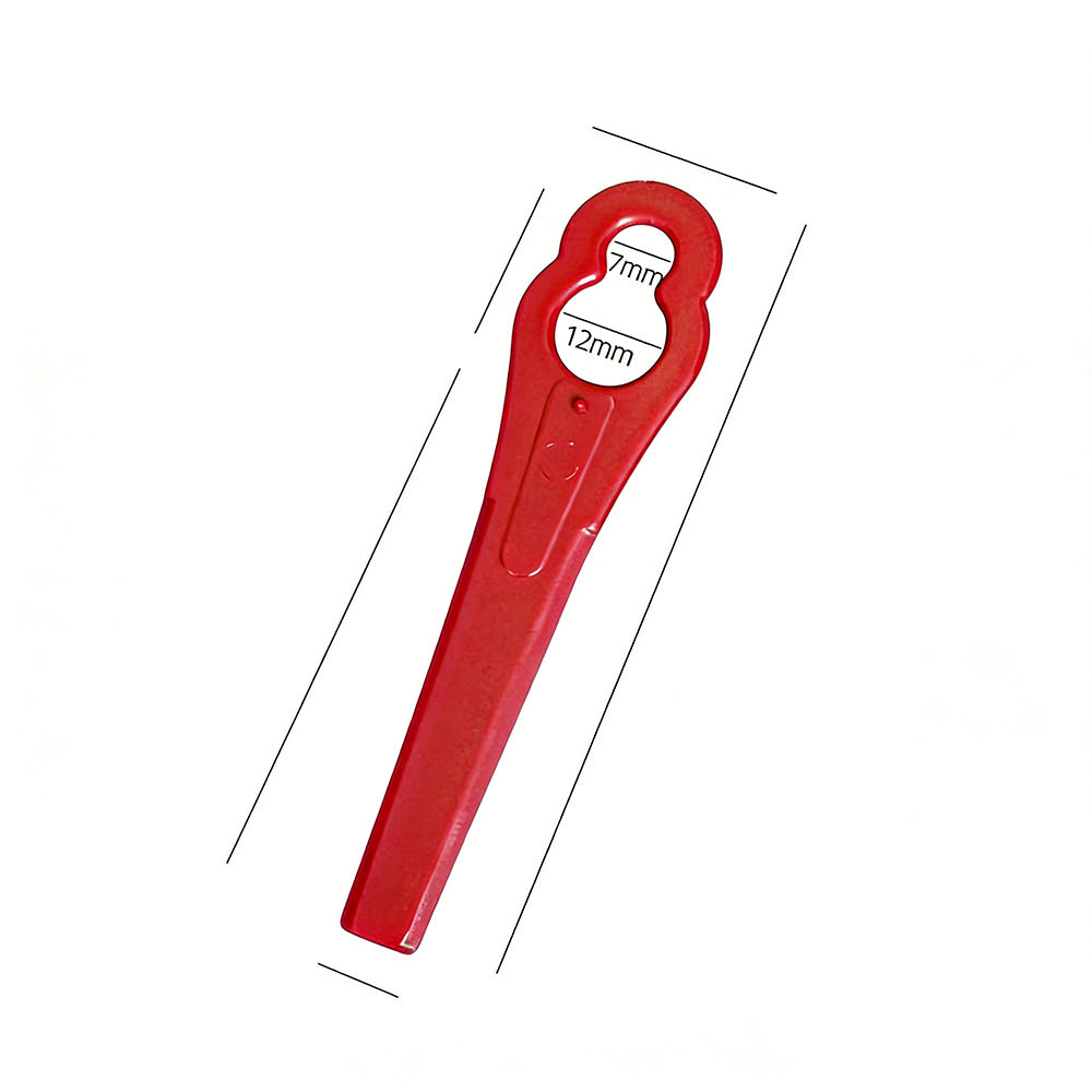 100 Pack Plastic Trimmer Blades Universal Fit for Lawn Mowers
