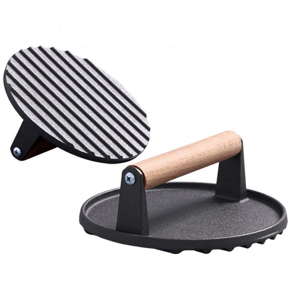 Smash Burger Press Kit With Stuffed Mold And Cast Iron Burger Press And Sauce Brush
