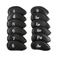 12Pcs PU Leather Head Cover Golf Iron Club Putter Head Cover