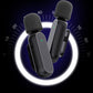 2Pcs Wireless Lavalier Microphone with Charging Case for Android iPhone iPad