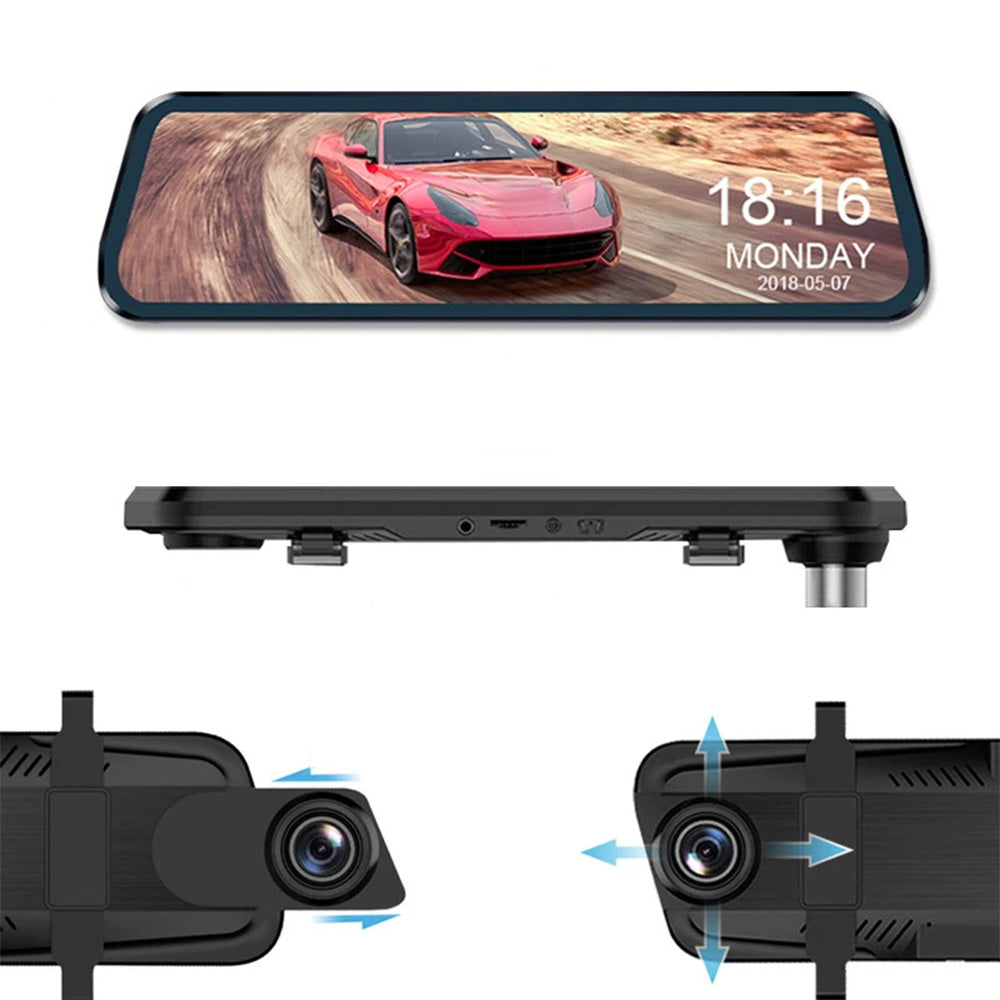 4K 10 Inch Dual Cam Car Rear Mirror View Camera Dash Camera for Car with ADAS