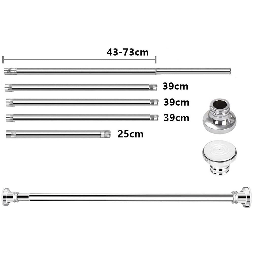 Adjustable Tension Curtain Rod Telescopic Shower Pole for Bathroom