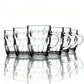 6Pcs 560ml Thick Dimpled Glass Beer Mugs with Handles