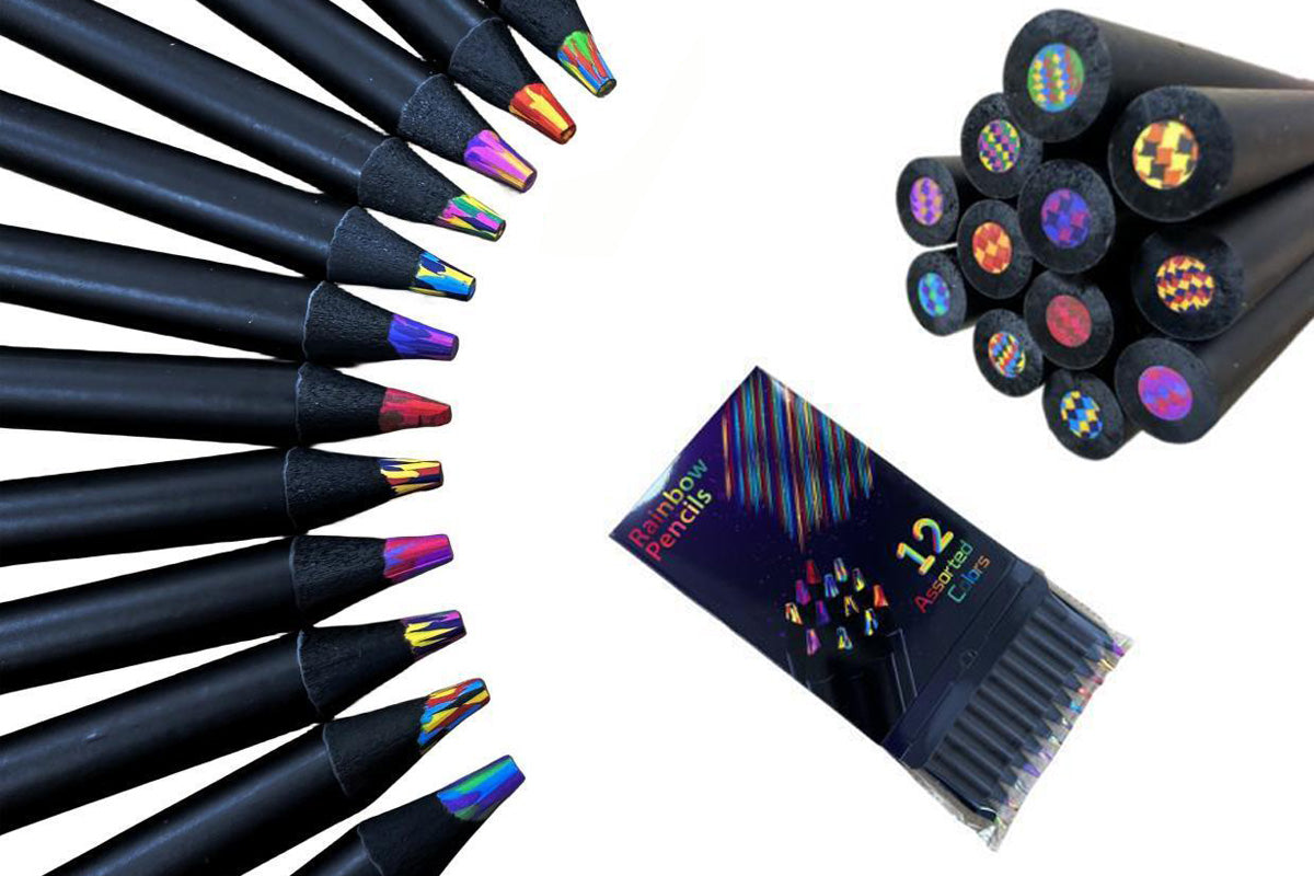 12Pcs Colors Rainbow Pencils Stocking Stuffers for Coloring Drawing Sketching