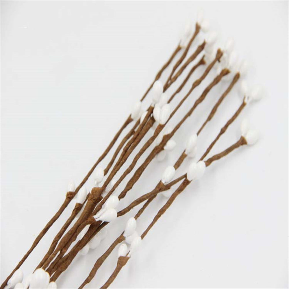 100 PCS Faux Pussy Willow Branches Realistic Artificial Willow Stems for DIY Crafts