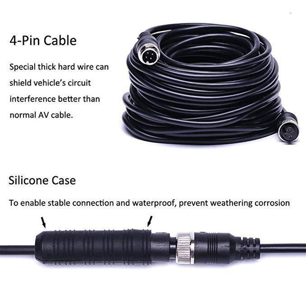 7-Inch Dual-Lens Bus Backup Camera System with Night Vision