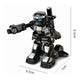 2Pcs 2.4G RC Battle Robots with Sound Effects and LED Lights-Black and White