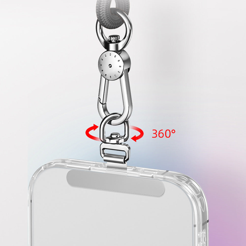 3 PCS Rotating Phone Tether Tab Stainless Steel Phone Strap Holder for most Phone Cases