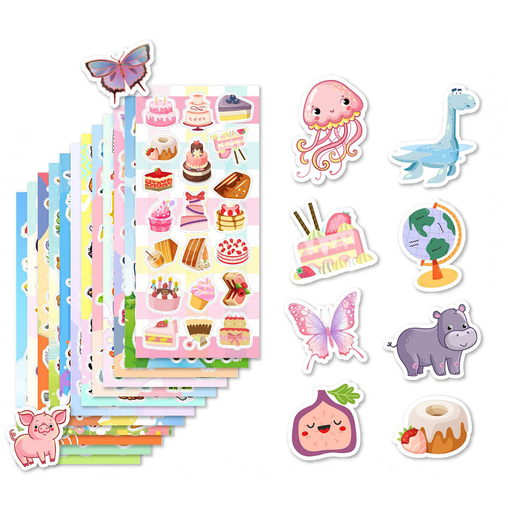 24 Sheets Cute Stickers for DIY School Supplies Luggage Bike