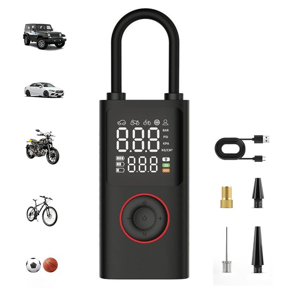 Portable Tire Inflator Electric Air Compressor with LED Display and 150PSI Max Pressure