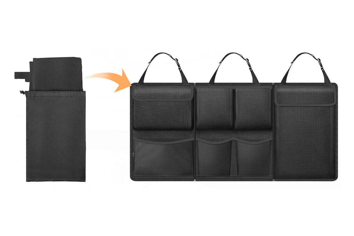 Car Trunk Organizer Large Capacity Backseat Trunk Organizer With Zippers Car Accessories