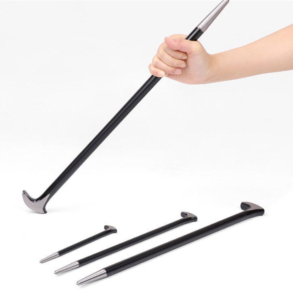 4Pcs Solid Steel Pry Bar Set with Rolled Heel for Heavy-Duty Prying