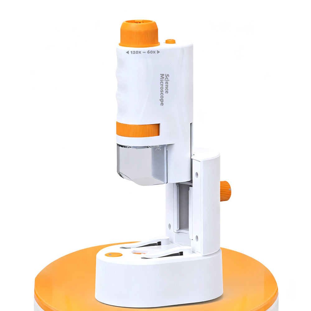 60X - 120X Portable Handheld Microscope Mini STEM Science Toy with LED Light