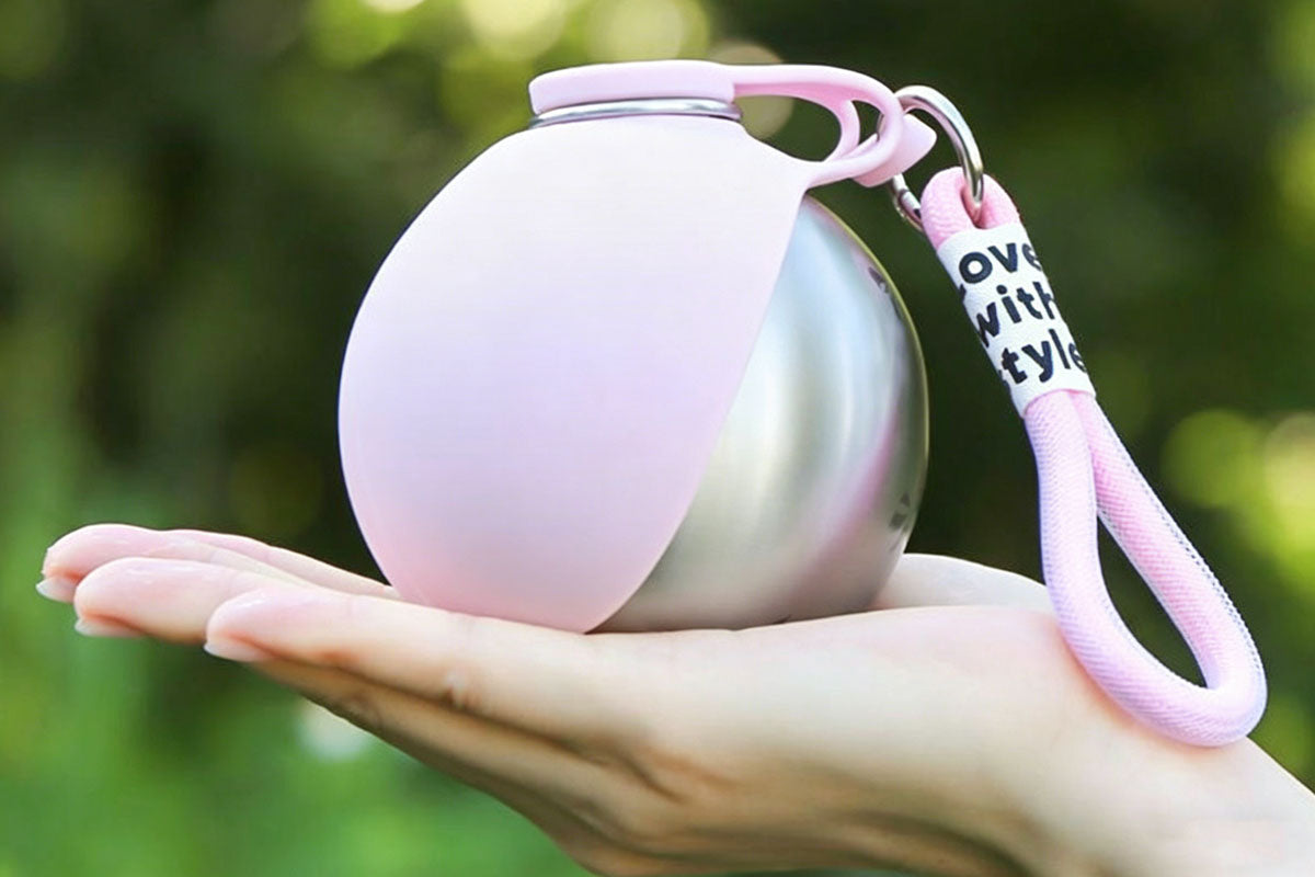 285ML Leak-Proof Stainless Steel Pet Water Bowl Portable Dog Water Bottle with Silicone Cover Pet Travel Water Dispenser