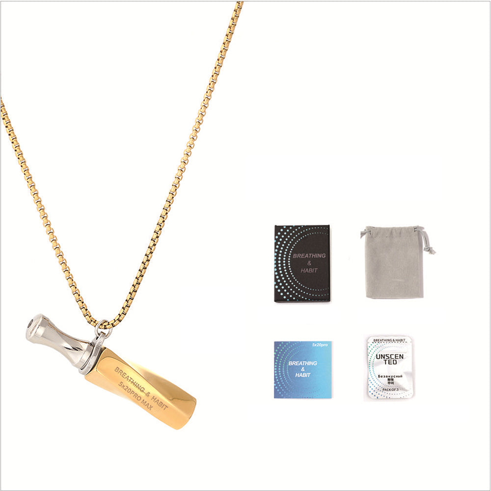 Breathlace Necklace Stainless Steel Breathing Pendant Necklace
