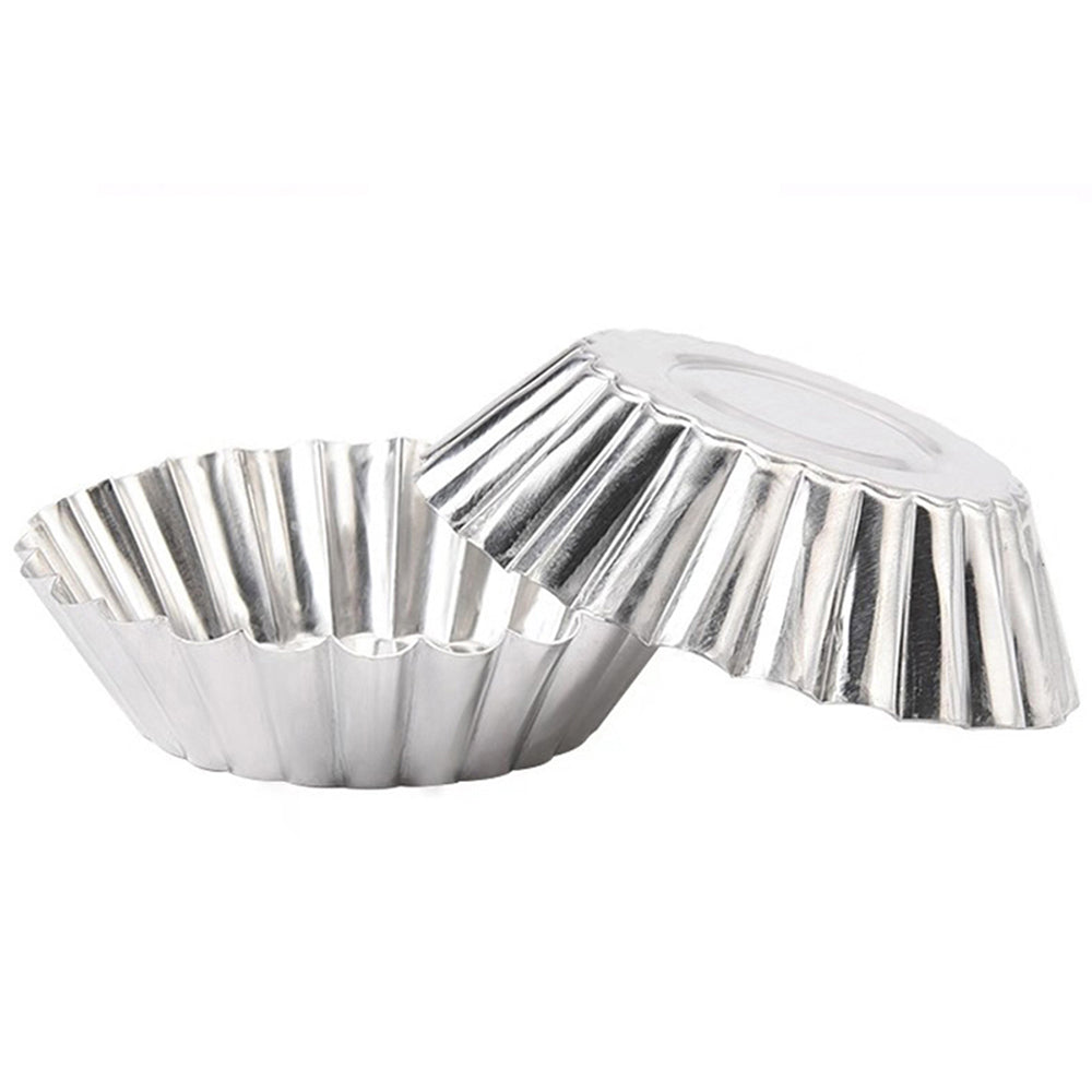 20-Pack Egg Tart Molds Reusable Non-Stick Egg Tart Pans-Round