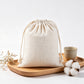 10 Pack Cotton Linen Drawstring Storage and Gift Bags in 2 Sizes