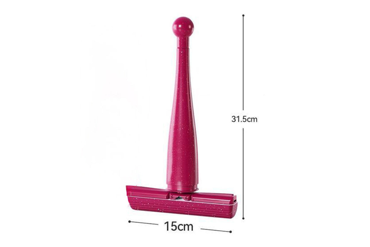 Soft Sponge Self-Squeeze Desktop Cleaning Mini Mop with 3pcs Extra Sponge Heads
