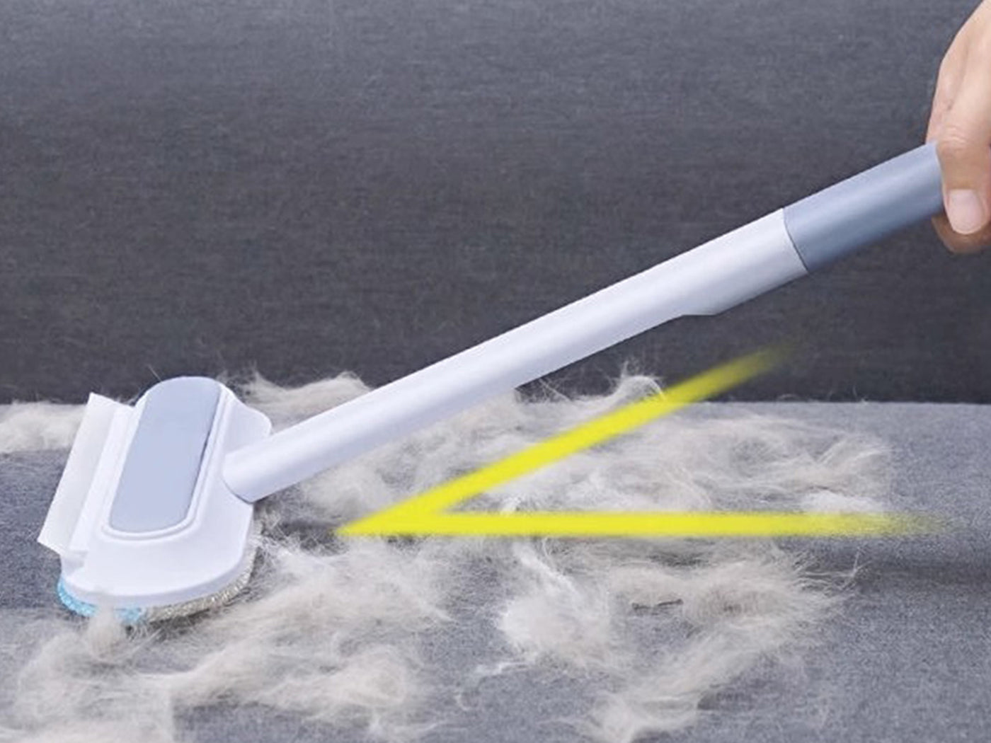 Two-Pack Reusable Pet Hair Remover Brushes for Sofa Carpet