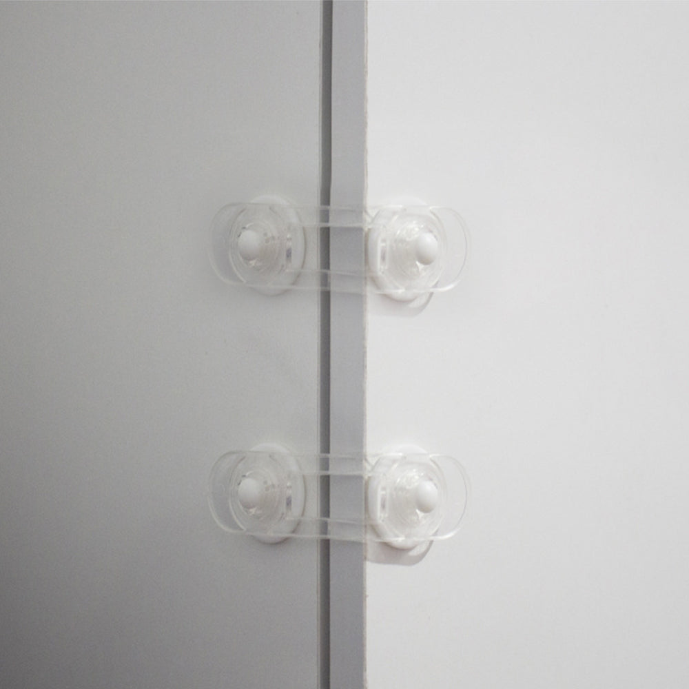 8Pcs Self-Adhesive Kids Home Security Cabinet Door Locks